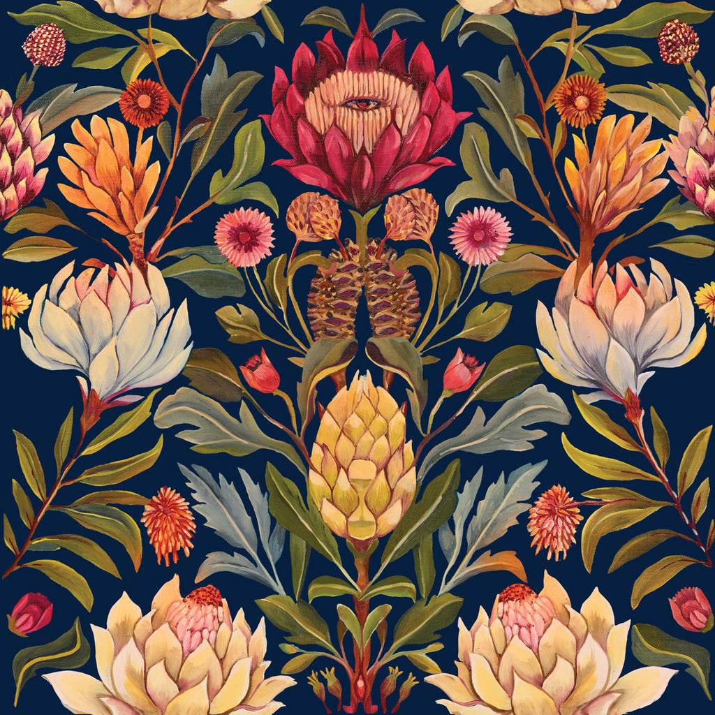 ALL•PORT Silk Kimono — Artichoke Agape