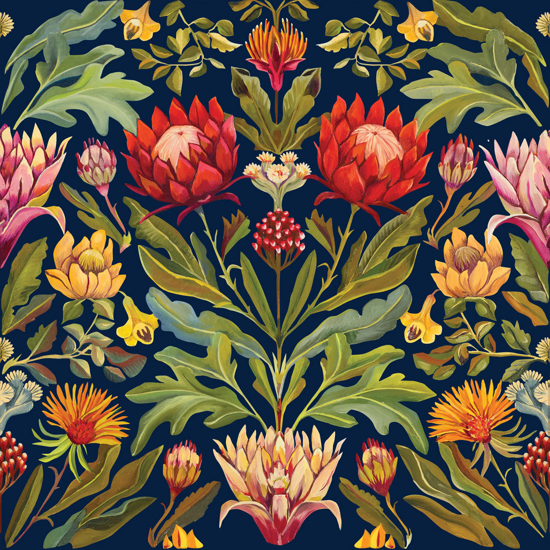 ALL•PORT Silk Kimono — Paradisiacal Protea