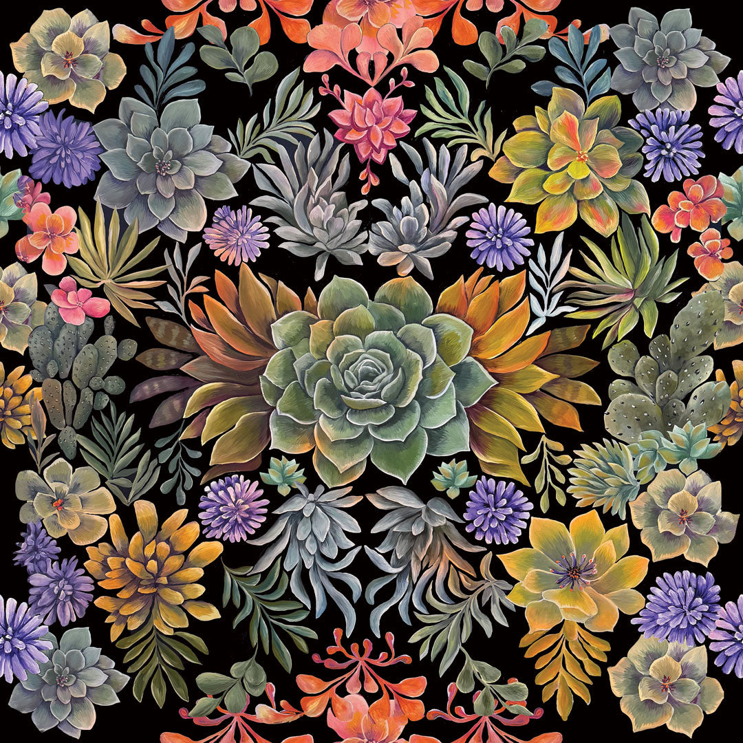 ALL•PORT Silk Kimono — Succulent Symphony